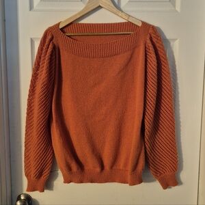Women's Shein Orange Knit Sweater Sz XL
